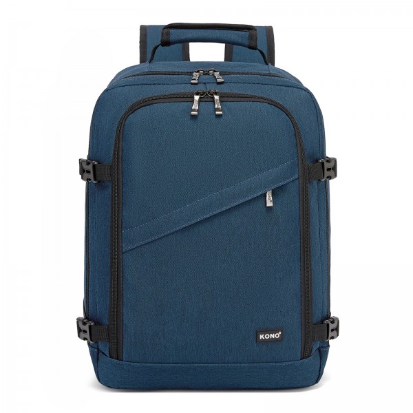 BPK2551 - Kono Flexible Cabin Backpack 30×20×40-Fits 15.6" Laptop, Clamshell Access-Great for Holidays, Work Trips & Commuting - Navy