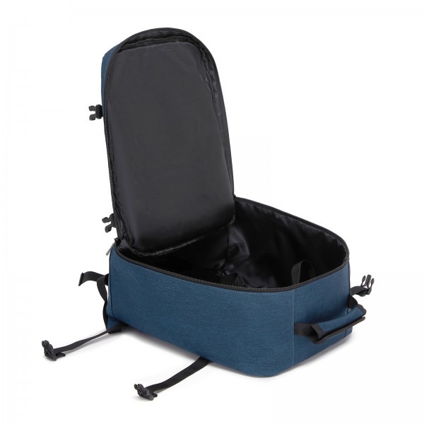 BPK2551 - Kono Flexible Cabin Backpack 30×20×40-Fits 15.6" Laptop, Clamshell Access-Great for Holidays, Work Trips & Commuting - Navy