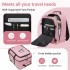 BPK2551 - Kono Flexibler Kabinen-Rucksack 30×20×40 – für 15,6"-Laptop, Koffer-Öffnung – perfekt für Urlaub, Geschäftsreisen & Pendeln – Rosa
