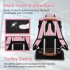 BPK2551 - Kono Flexibler Kabinen-Rucksack 30×20×40 – für 15,6"-Laptop, Koffer-Öffnung – perfekt für Urlaub, Geschäftsreisen & Pendeln – Rosa