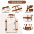 BPK2565 - Kono Colour-Block Organised Cabin Backpack 40×30×20 – Spacious, Clamshell, 15.6″ Laptop, Travel & Commute Ready - Beige and Brown
