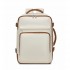 BPK2601- Kono Kabinen-Reiserucksack 40×20×30 cm – Wasserabweisend, Mehrere Fächer, Gepolstertes Laptopfach, Diebstahlsicher, Handgepäck-Tasche - Beige und Braun