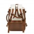 BPK2601- Kono Kabinen-Reiserucksack 40×20×30 cm – Wasserabweisend, Mehrere Fächer, Gepolstertes Laptopfach, Diebstahlsicher, Handgepäck-Tasche - Beige und Braun