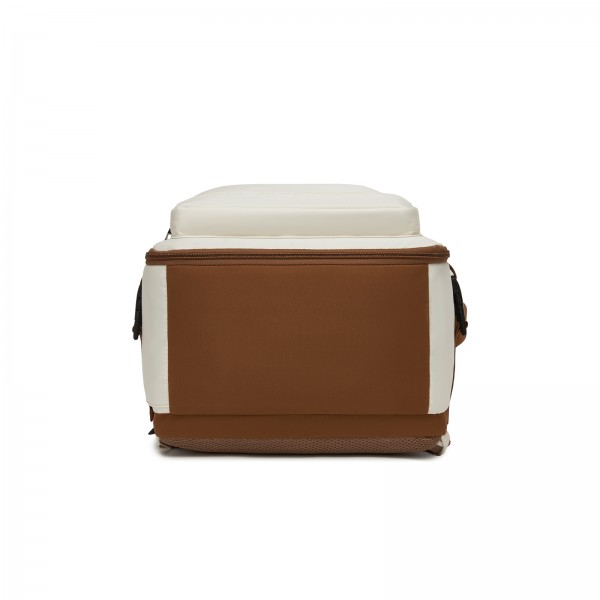 BPK2601- Kono Kabinen-Reiserucksack 40×20×30 cm – Wasserabweisend, Mehrere Fächer, Gepolstertes Laptopfach, Diebstahlsicher, Handgepäck-Tasche - Beige und Braun
