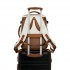 BPK2601- Kono Kabinen-Reiserucksack 40×20×30 cm – Wasserabweisend, Mehrere Fächer, Gepolstertes Laptopfach, Diebstahlsicher, Handgepäck-Tasche - Beige und Braun