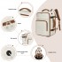 BPK2601- Kono Kabinen-Reiserucksack 40×20×30 cm – Wasserabweisend, Mehrere Fächer, Gepolstertes Laptopfach, Diebstahlsicher, Handgepäck-Tasche - Beige und Braun