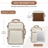 BPK2601- Kono Kabinen-Reiserucksack 40×20×30 cm – Wasserabweisend, Mehrere Fächer, Gepolstertes Laptopfach, Diebstahlsicher, Handgepäck-Tasche - Beige und Braun