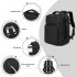 BPK2601- Kono Kabinen-Reiserucksack 40×20×30 cm – Wasserabweisend, Mehrere Fächer, Gepolstertes Laptopfach, Diebstahlsicher, Handgepäck-Tasche - Schwarz