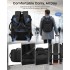 BPK2601- Kono Cabin Travel Backpack 40×20×30 cm – Water-Resistant, Multi-Compartment, Padded Laptop, Anti-Theft, Carry-On Tote - Black