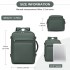 BPK2601- Kono Kabinen-Reiserucksack 40×20×30 cm – Wasserabweisend, Mehrere Fächer, Gepolstertes Laptopfach, Diebstahlsicher, Handgepäck-Tasche - Grün