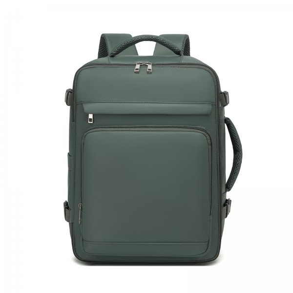 BPK2601- Kono Kabinen-Reiserucksack 40×20×30 cm – Wasserabweisend, Mehrere Fächer, Gepolstertes Laptopfach, Diebstahlsicher, Handgepäck-Tasche - Grün