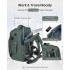 BPK2601- Kono Cabin Travel Backpack 40×20×30 cm – Water-Resistant, Multi-Compartment, Padded Laptop, Anti-Theft, Carry-On Tote - Green
