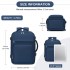 BPK2601- Kono Kabinen-Reiserucksack 40×20×30 cm – Wasserabweisend, Mehrere Fächer, Gepolstertes Laptopfach, Diebstahlsicher, Handgepäck-Tasche - Marineblau