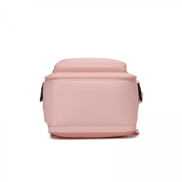 BPK2601- Kono Kabinen-Reiserucksack 40×20×30 cm – Wasserabweisend, Mehrere Fächer, Gepolstertes Laptopfach, Diebstahlsicher, Handgepäck-Tasche - Rosa