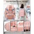 BPK2601- Kono Cabin Travel Backpack 40×20×30 cm – Water-Resistant, Multi-Compartment, Padded Laptop, Anti-Theft, Carry-On Tote - Pink