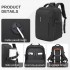 BPK2602- Kono Cabin Approved Carry On Backpack 40×30×20cm, Water Resistant 15.6 Inch Laptop Travel Rucksack with Dry-wet Separation Pouch - Black