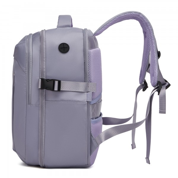 BPK2602- Kono Cabin Approved Carry On Backpack 40×30×20cm, Water Resistant 15.6 Inch Laptop Travel Rucksack with Dry-wet Separation Pouch - Purple