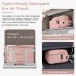 BPK2602- Kono Cabin Approved Carry On Backpack 40×30×20cm, Water Resistant 15.6 Inch Laptop Travel Rucksack with Dry-wet Separation Pouch - Pink