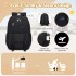 BPK2605 - KONO Durable Water-Resistant Kids Backpack with Padded Laptop Sleeve and Multi-Pocket Organization for School - Black