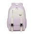 BPK2605 - KONO Durable Water-Resistant Kids Backpack with Padded Laptop Sleeve and Multi-Pocket Organization for School - Purple and Beige