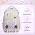 BPK2605 - KONO Durable Water-Resistant Kids Backpack with Padded Laptop Sleeve and Multi-Pocket Organization for School - Purple and Beige
