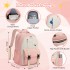 BPK2605 - KONO Durable Water-Resistant Kids Backpack with Padded Laptop Sleeve and Multi-Pocket Organization for School - Pink and Beige
