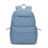 BPK2606 - KONO Stylish Solid-Color Casual Backpack for School and Weekend Trips with Multi-Pocket Storage - Blue
