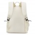 BPK2606 - KONO Stylish Solid-Color Casual Backpack for School and Weekend Trips with Multi-Pocket Storage - Beige