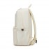 BPK2606 - KONO Stylish Solid-Color Casual Backpack for School and Weekend Trips with Multi-Pocket Storage - Beige