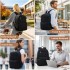 BPK2606 - KONO Stylish Solid-Color Casual Backpack for School and Weekend Trips with Multi-Pocket Storage - Black