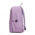 BPK2606 - KONO Stylish Solid-Color Casual Backpack for School and Weekend Trips with Multi-Pocket Storage - Purple