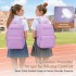 BPK2606 - KONO Stylish Solid-Color Casual Backpack for School and Weekend Trips with Multi-Pocket Storage - Purple