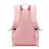 BPK2606 - KONO Stylish Solid-Color Casual Backpack for School and Weekend Trips with Multi-Pocket Storage - Pink