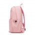 BPK2606 - KONO Stylish Solid-Color Casual Backpack for School and Weekend Trips with Multi-Pocket Storage - Pink