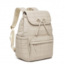 BPK2626 - Kono 23L Reise-Laptop-Rucksack, wasserabweisender Nylon-Rucksack, passend für 15,6-Zoll-Notebook für Arbeit, Schule und Wochenendreise - Beige