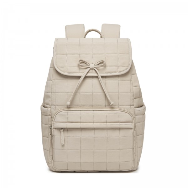 BPK2626 - Kono 23L Reise-Laptop-Rucksack, wasserabweisender Nylon-Rucksack, passend für 15,6-Zoll-Notebook für Arbeit, Schule und Wochenendreise - Beige