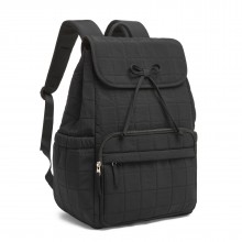BPK2626 - Kono 23L Reise-Laptop-Rucksack, wasserabweisender Nylon-Rucksack, passend für 15,6-Zoll-Notebook für Arbeit, Schule und Wochenendreise - Schwarz
