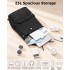 BPK2626 - Kono 23L Reise-Laptop-Rucksack, wasserabweisender Nylon-Rucksack, passend für 15,6-Zoll-Notebook für Arbeit, Schule und Wochenendreise - Schwarz