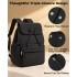 BPK2626 - Kono 23L Reise-Laptop-Rucksack, wasserabweisender Nylon-Rucksack, passend für 15,6-Zoll-Notebook für Arbeit, Schule und Wochenendreise - Schwarz
