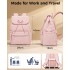 BPK2626 - Kono 23L Reise-Laptop-Rucksack, wasserabweisender Nylon-Rucksack, passend für 15,6-Zoll-Notebook für Arbeit, Schule und Wochenendreise - Rosa