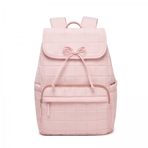 BPK2626 - Kono 23L Reise-Laptop-Rucksack, wasserabweisender Nylon-Rucksack, passend für 15,6-Zoll-Notebook für Arbeit, Schule und Wochenendreise - Rosa