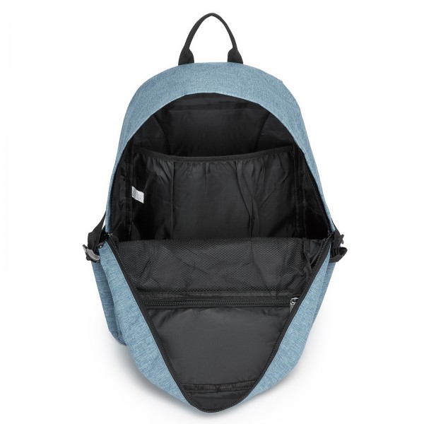 E1930 - Kono Durable Polyester Everyday Backpack With Sleek Design - Blue