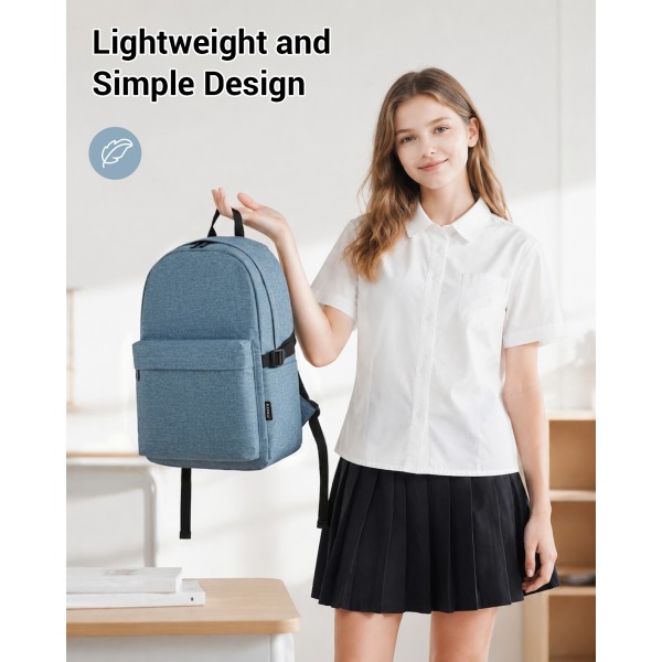E1930 - Kono Durable Polyester Everyday Backpack With Sleek Design - Blue