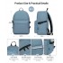 E1930 - Kono Durable Polyester Everyday Backpack With Sleek Design - Blue