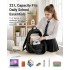 E1930 - Kono Durable Polyester Everyday Backpack With Sleek Design - Black