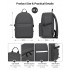 E1930 - Kono Durable Polyester Everyday Backpack With Sleek Design - Dark Grey