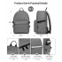 E1930 - Kono Durable Polyester Everyday Backpack With Sleek Design - Grey