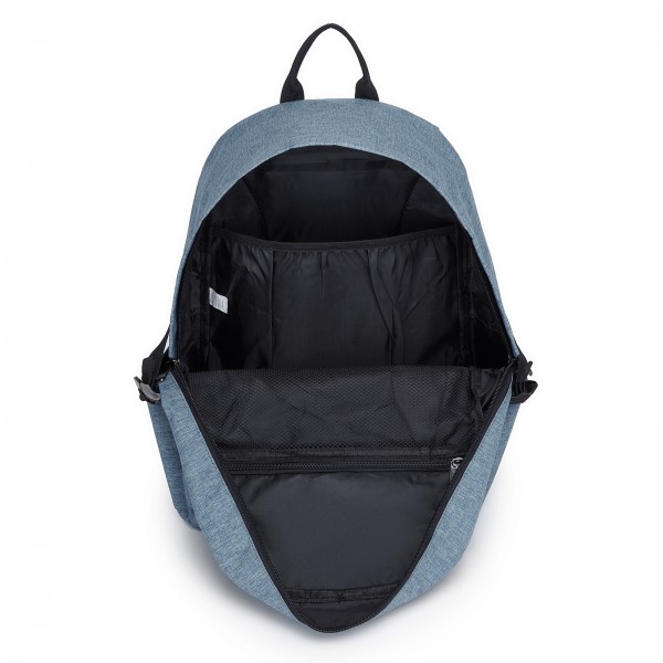 E1930 - Kono Langlebiger Polyester Alltagsrucksack mit Schlankem Design - Marineblau