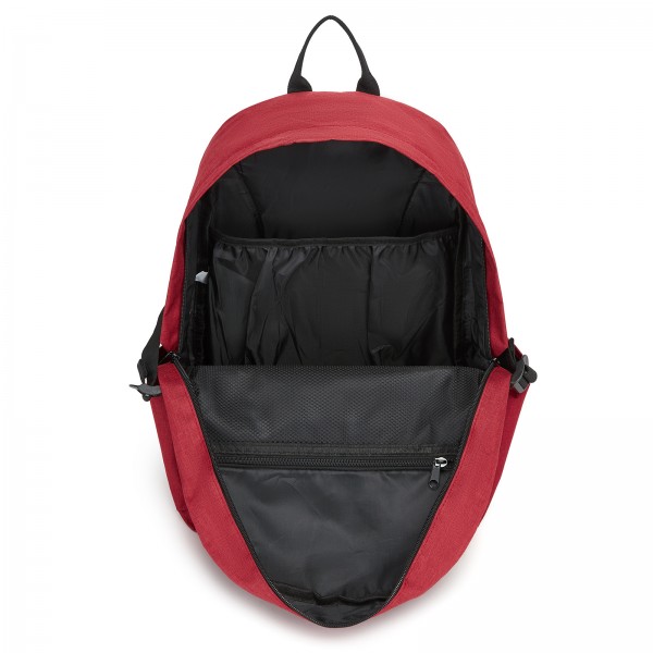 E1930 - Kono Durable Polyester Everyday Backpack With Sleek Design - Red