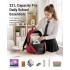 E1930 - Kono Durable Polyester Everyday Backpack With Sleek Design - Red